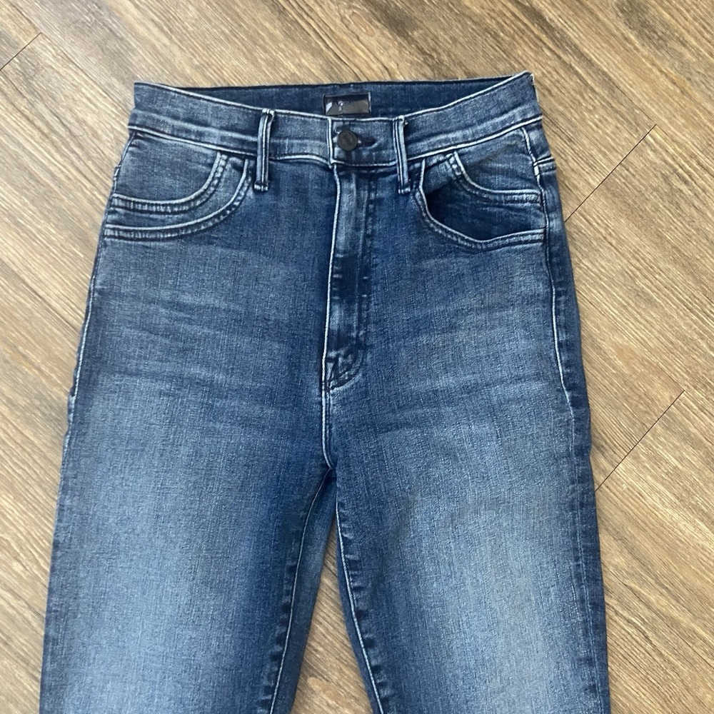 MOTHER The Stash Swooner High Rise Ankle Skinny Jeans Chick Flick Size 26 - Picture 4 of 12